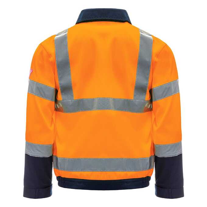 Bluza zapinana na zamek ostrzegawcza Nitras MT Viz, orange/navy