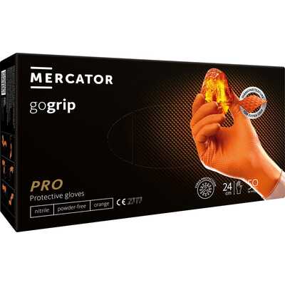 Rękawice jednorazowe nitrylowe Mercator gogrip Orange