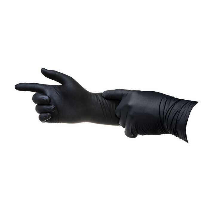 Rękawice jednorazowe nitrylowe Ampri Solid Safety ChemEX czarne box 100 sztuk 081304