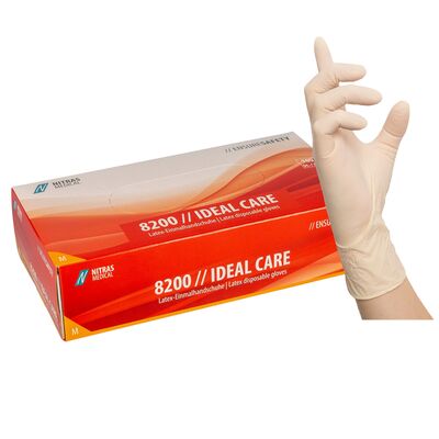 Jednorazowe rękawice lateksowe Nitras Ideal Care 8200 - 100 szt.