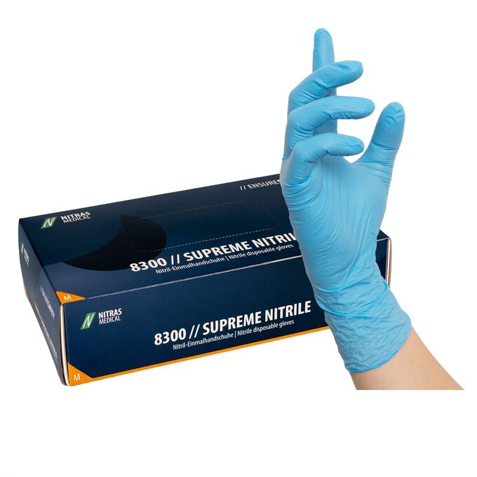 Jednorazowe rękawice nitrylowe Nitras Supreme Nitrile 8300 - 100 szt.
