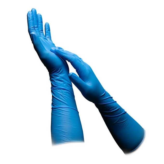 Jednorazowe rękawice nitrylowe Ampri Med Comfort Blue Ultra 01240 (400mm) - 100 szt.