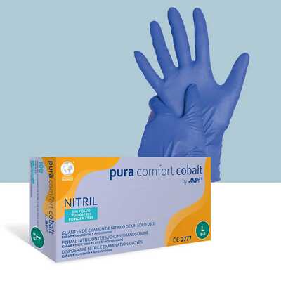  Rękawice jednorazowe nitrylowe Ampri Puracomfort Cobalt,box 100 sztuk 215