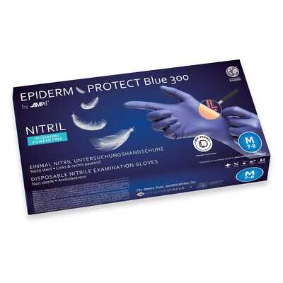 Rękawice jednorazowe nitrylowe Ampri Epiderm Protect Blue 300 niebieskie 01164