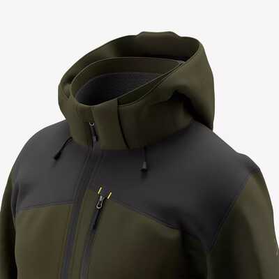 Kurtka robocza męska typu Softshell Safety Jogger Kasai KASSSHLM, kolor khaki/ciemnoszary