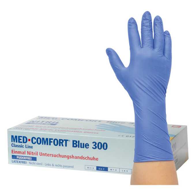 Rękawice jednorazowe nitrylowe Ampri Med Comfort Blue 300mm 100szt