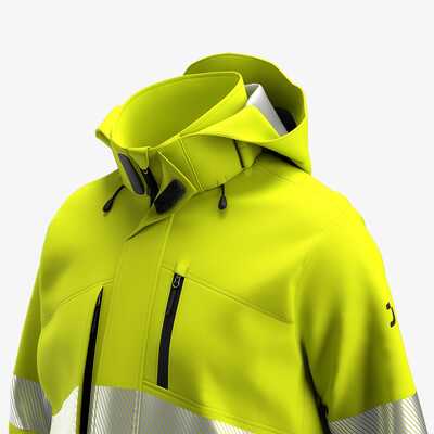 Kurtka Softshell, ostrzegawcza, Safety Jogger SCUTI SCUHVSSHLM-334 011822, neonowy żółto-ciemnoszary