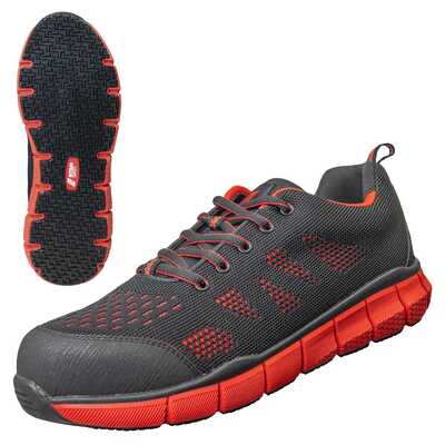 Półbuty robocze Nitras Sonic Step 7440 S1P ESD SRC, czarno-czerwone