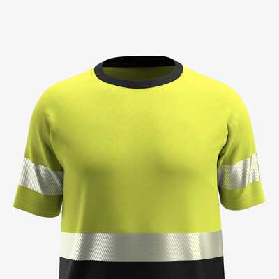 Koszulka robocza ostrzegawcza termoaktywna T-shirt męski Safety Jogger SCUTI 011954, żółto-czarna