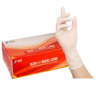 Jednorazowe rękawice lateksowe Nitras Ideal Care 8201 - 100 szt.