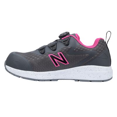 Damskie buty robocze New Balance Logic Boa S1 PL HRO SR FO, szaro-różowe