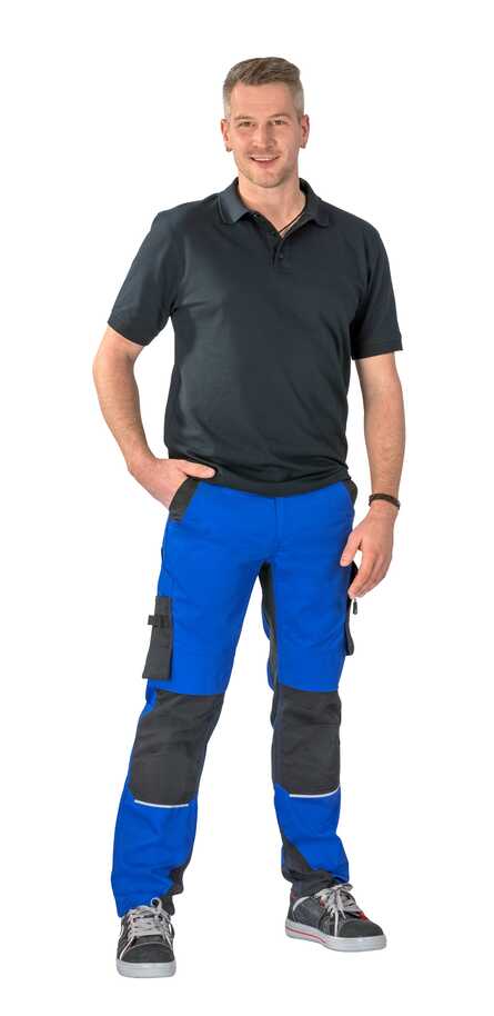 Spodnie robocze Planam Norit 6402, niebiesko-czarne