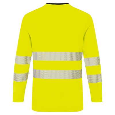 Koszulka ostrzegawcza z długim rękawem Portwest DX416 żółta/czarna