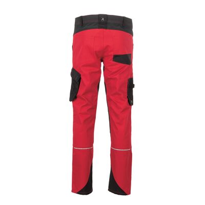 Spodnie robocze Planam Norit 6407, czerwono-czarne