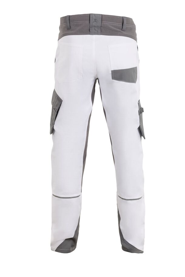 Spodnie robocze Planam Norit 6408, biało-szare.