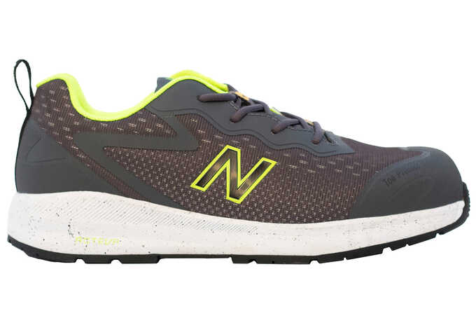 New Balance Logic, buty ochronne, S1 PL SR FO HRO, grey / lime