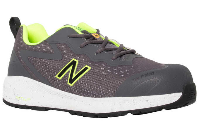 New Balance Logic, buty ochronne, S1 PL SR FO HRO, grey / lime