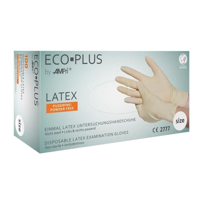 Jednorazowe rękawice lateksowe Ampri Eco-Plus 01038 - 100 szt..