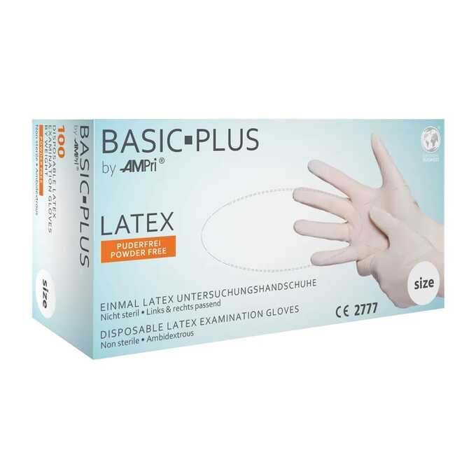 Jednorazowe rękawice lateksowe Ampri Basic-Plus - 100 szt.