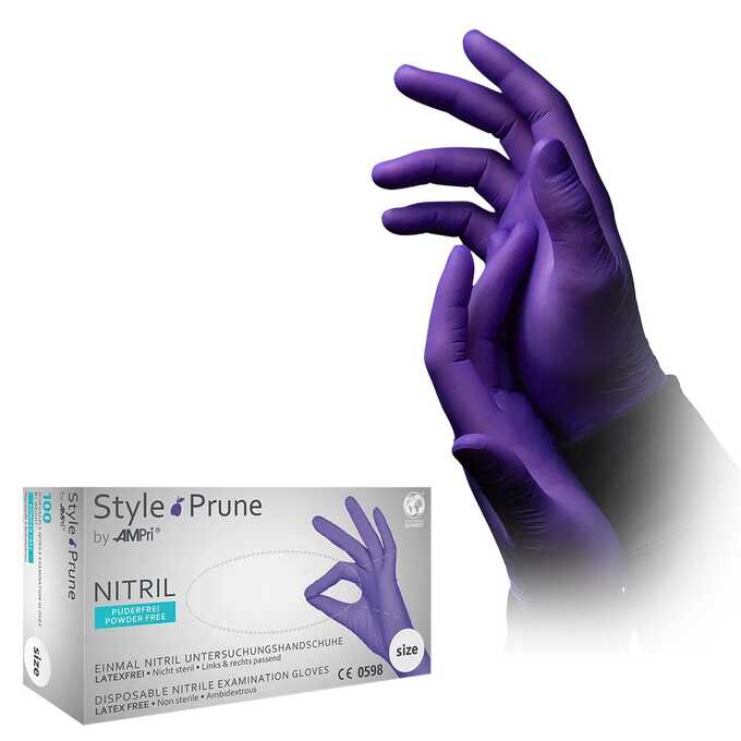 Jednorazowe rękawice nitrylowe Ampri Style Prune 01179 - 100 szt.