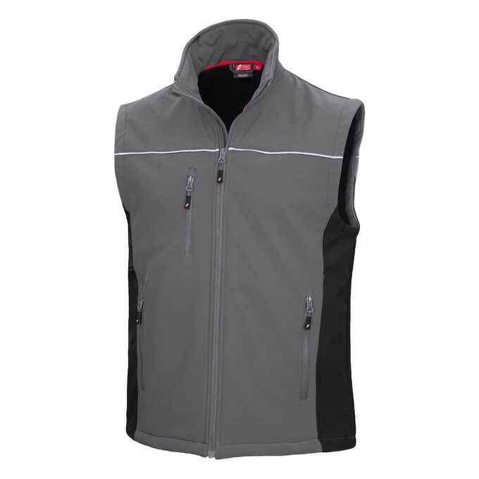 Kamizelka robocza softshell Nitras Motion Tex Light 7162, szaro-czarna