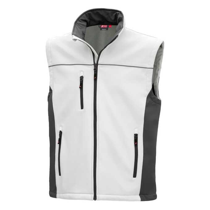 Kamizelka robocza softshell Nitras Motion Tex Light 7163, biało-szara