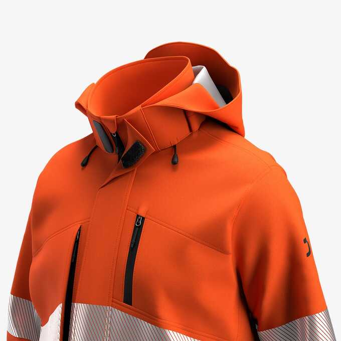 Kurtka Softshell, ostrzegawcza, Safety Jogger SCUTI SCUHVSSHLM-489 011913, neonowy pomarańczowo-czarny