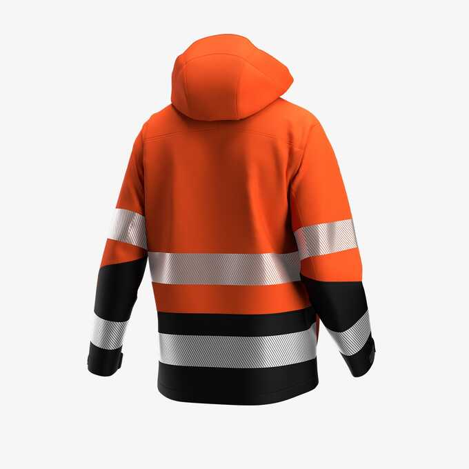 Kurtka Softshell, ostrzegawcza, Safety Jogger SCUTI SCUHVSSHLM-489 011913, neonowy pomarańczowo-czarny