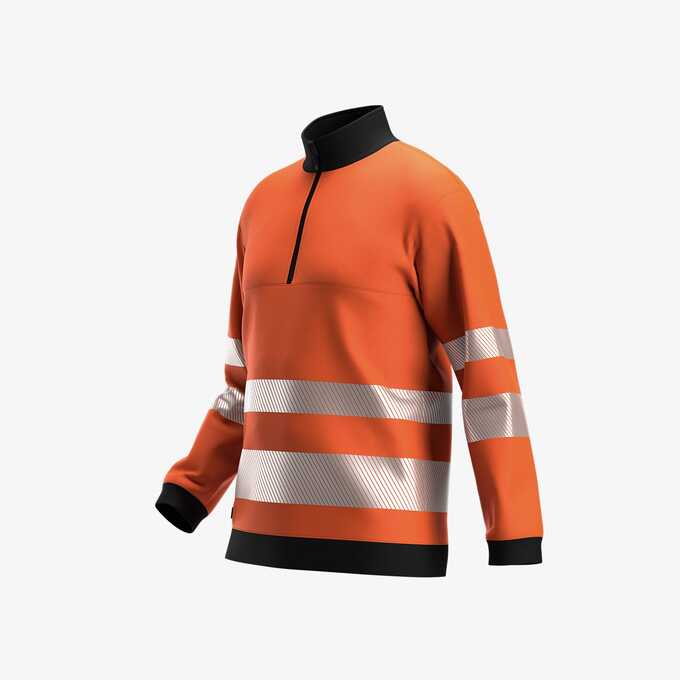 Bluza robocza polarowa z kołnierzem ostrzegawcza Hi-Vis Safety Jogger SCUTI 012558, pomarańczowa