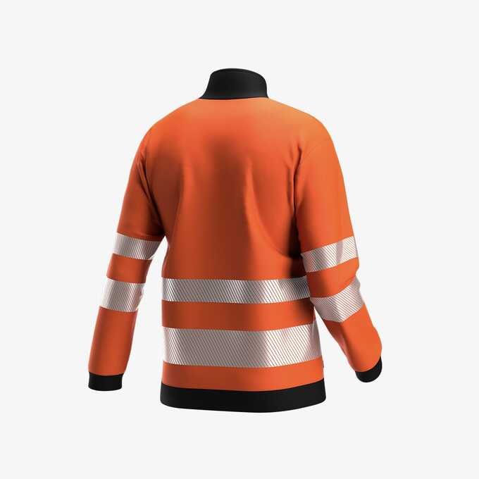 Bluza robocza polarowa z kołnierzem ostrzegawcza Hi-Vis Safety Jogger SCUTI 012558, pomarańczowa