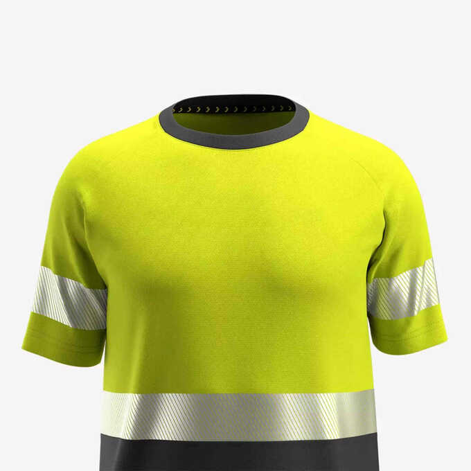 Koszulka ostrzegawcza Safety Jogger Scuti Hi-Viz 011839-334, żółty-ciemnoszary