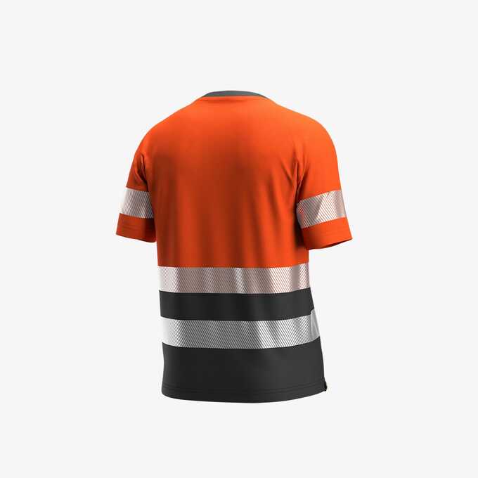 Koszulka robocza ostrzegawcza termoaktywna T-shirt męski Safety Jogger SCUTI 011953, pomarańczowo-ciemnoszara