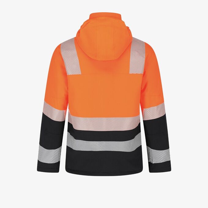 Kurtka zimowa ostrzegawcza Safety Jogger Scuti Hi-Vis SCUHVWJACM, neonowa pomarańczowa/czarna