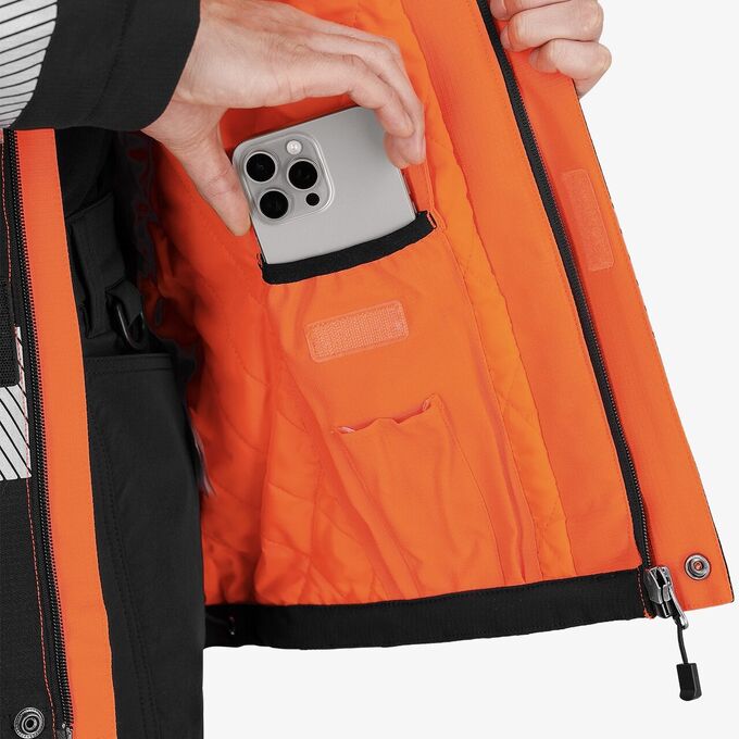 Kurtka zimowa ostrzegawcza Safety Jogger Scuti Hi-Vis SCUHVWJACM, neonowa pomarańczowa/czarna