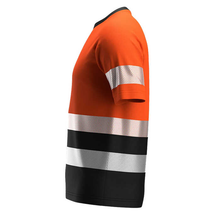 Koszulka robocza ostrzegawcza termoaktywna T-shirt męski Safety Jogger SCUTI 011955, pomarańczowo-czarna