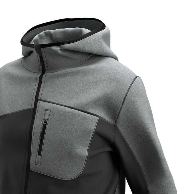 Bluza robocza z kapturem Safety Jogger Oak OAKHOODM, ciemnoszara/jasnoszara