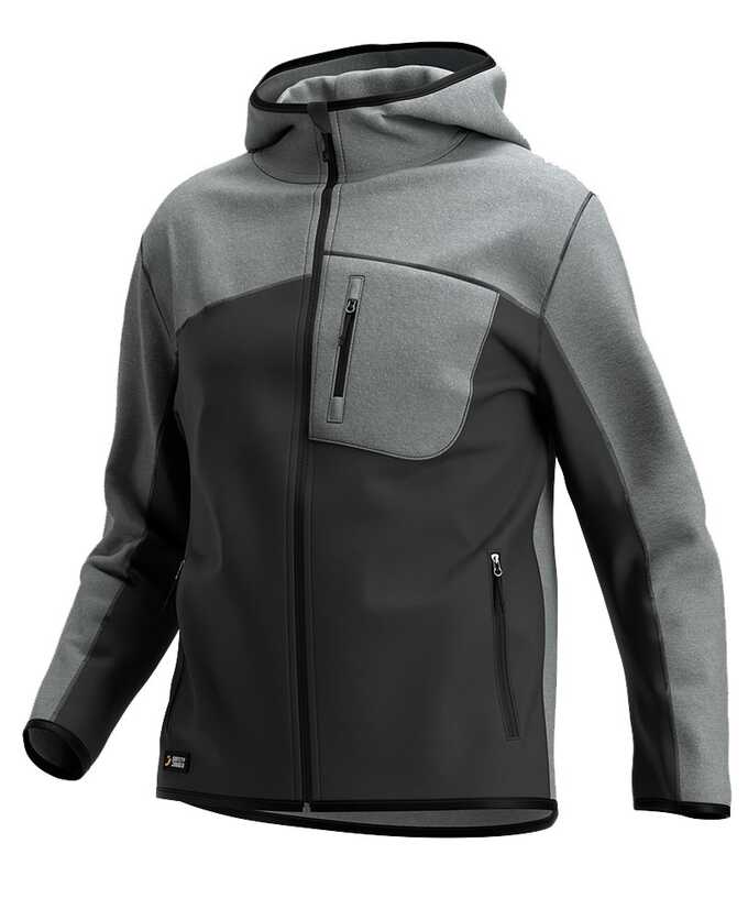 Bluza robocza z kapturem Safety Jogger Oak OAKHOODM, ciemnoszara/jasnoszara