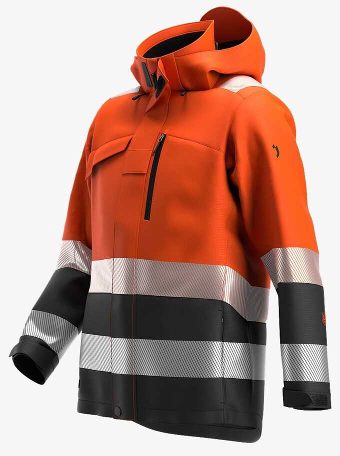 Kurtka zimowa ostrzegawcza Safety Jogger Scuti SCUHVWJACM, neonowa pomarańczowa/ciemnoszara