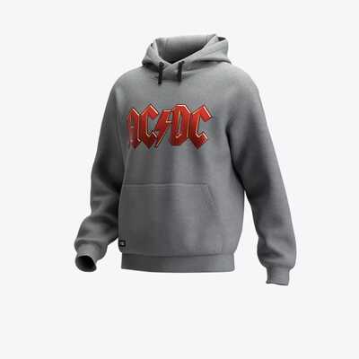 Bluza robocza z kapturem AC/DC Safety Jogger 012828 ACXHOODIE-113, szaro-czerwona