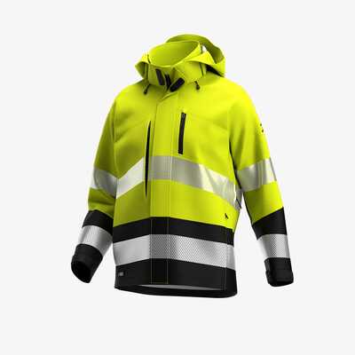 Kurtka Softshell, ostrzegawcza, Safety Jogger SCUTI SCUHVSSHLM-593 011912, neonowy żółto-czarny