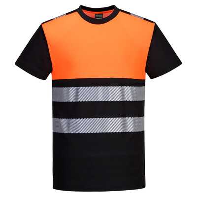 Koszulka ostrzegawcza T-shirt PW3 klasy 1 Portwest PW311 pomarańczowo-czarny