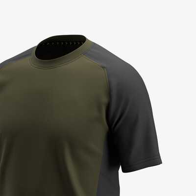 Koszulka robocza termoaktywna T-shirt męski Safety Jogger OAK 011689, khaki-ciemnoszara