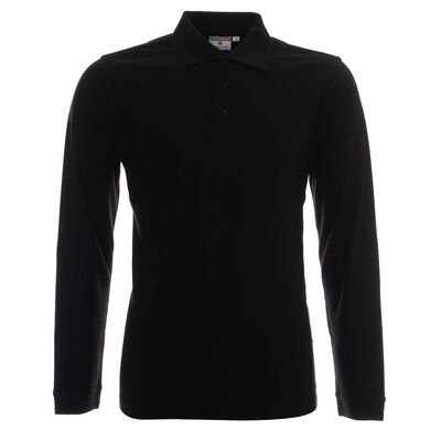Koszulka polo męska z długim rękawem Promostars Long Cotton 42350, czarna