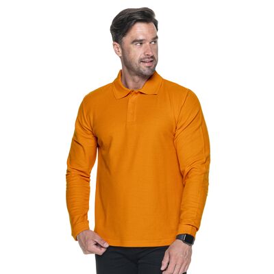 Koszulka polo męska z długim rękawem Promostars Long Cotton 42350, pomarańczowa