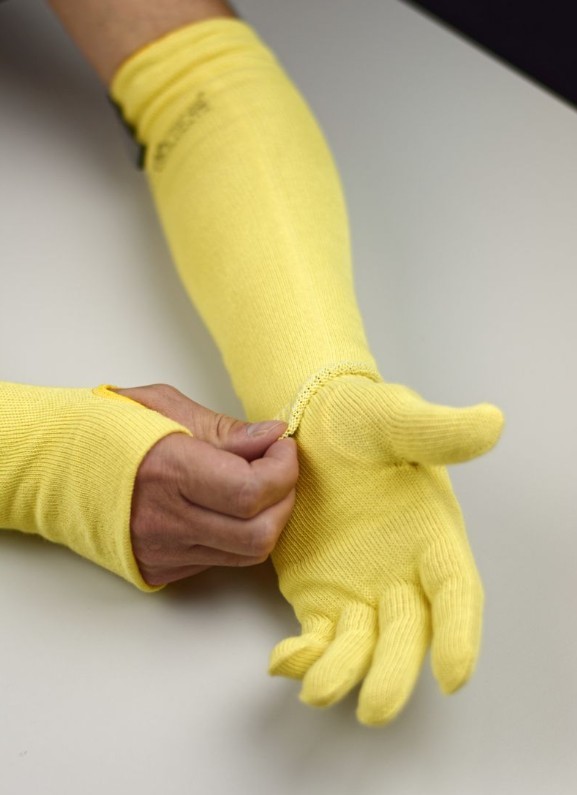 Rękaw kevlarowy, zarękawek JS Gloves ZOK, żółty