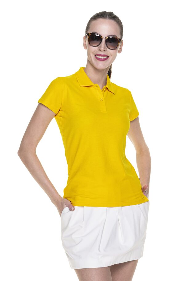 Koszulka damska polo Promostars Ladies' Cotton 42195, żółta