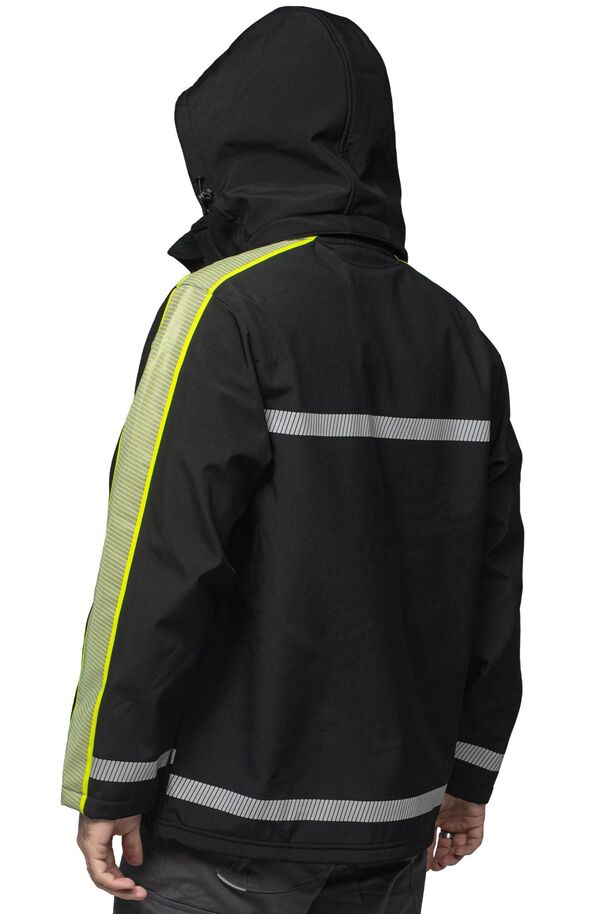 Kurtka robocza softshell Mark the Helper Black Fluo 77560, czarno-neonowo żółta