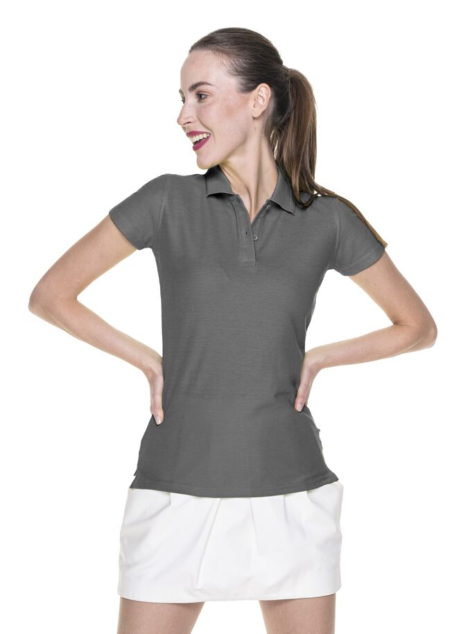 Koszulka damska polo Promostars Ladies' Cotton 42195, szara.