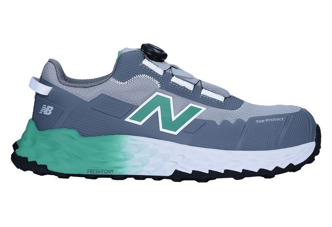 Buty robocze New Balance Cremorne BOA 2E, S3L ESD HRO FO SC SR, szaro-zielone