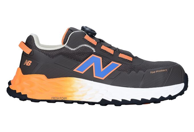 Buty robocze New Balance Cremorne BOA 2E, S3L ESD HRO FO SC SR, brązowo-pomarańczowe